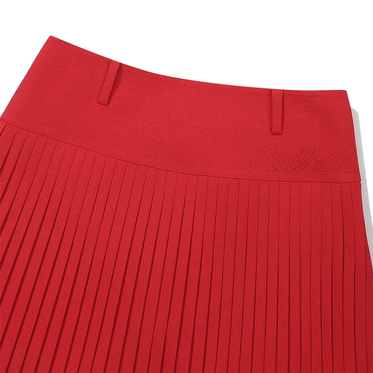 말본 골프(MALBON GOLF) 와이드오비 잔플리츠 스커트 RED (WOMAN)