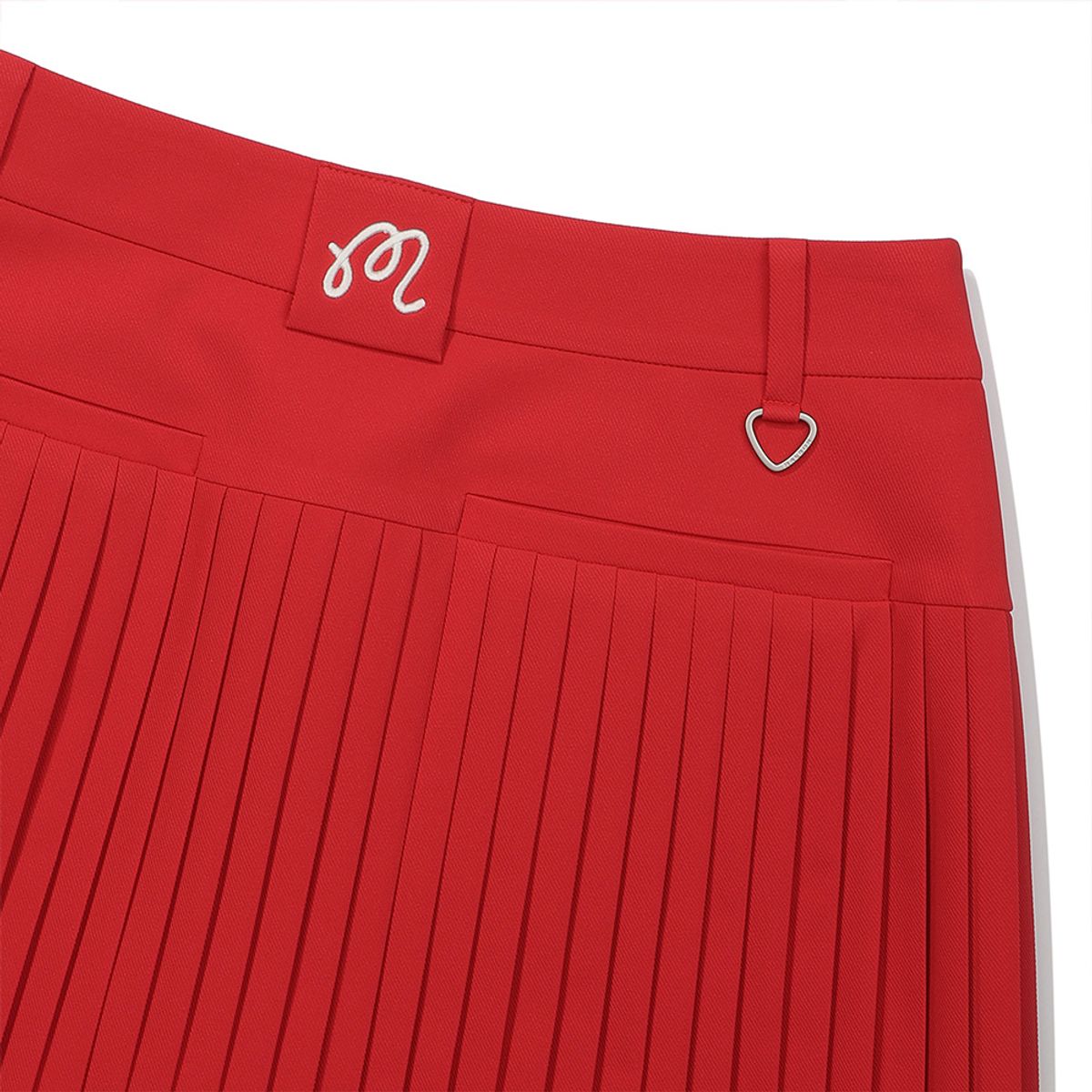 말본 골프(MALBON GOLF) 와이드오비 잔플리츠 스커트 RED (WOMAN)