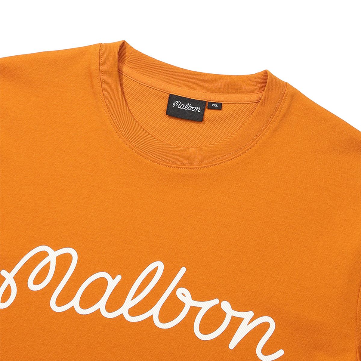말본 골프(MALBON GOLF) 말본 스크립트 유니 라운드 티셔츠 ORANGE
