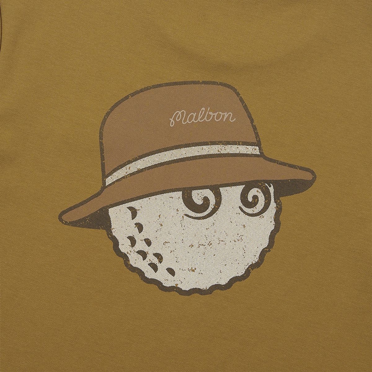 말본 골프(MALBON GOLF) 말본 와펜 유니 라운드 티셔츠 BROWN