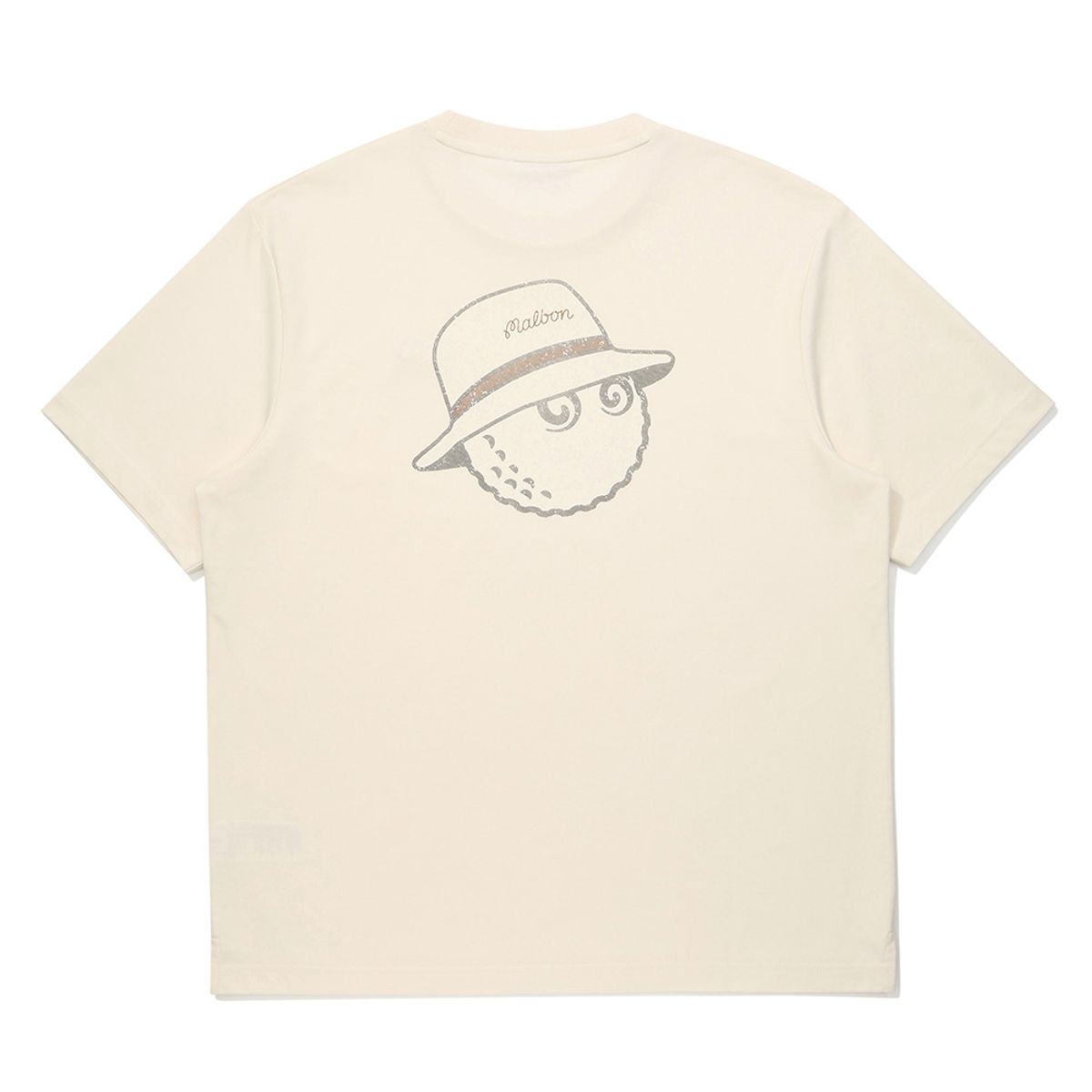 말본 골프(MALBON GOLF) 말본 와펜 유니 라운드 티셔츠 CREAM