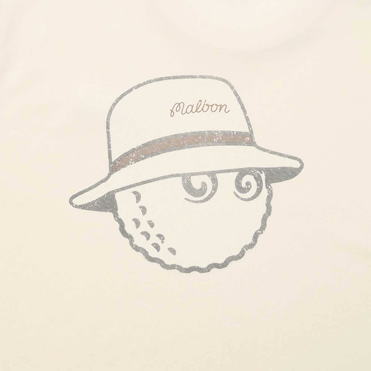 말본 골프(MALBON GOLF) 말본 와펜 유니 라운드 티셔츠 CREAM