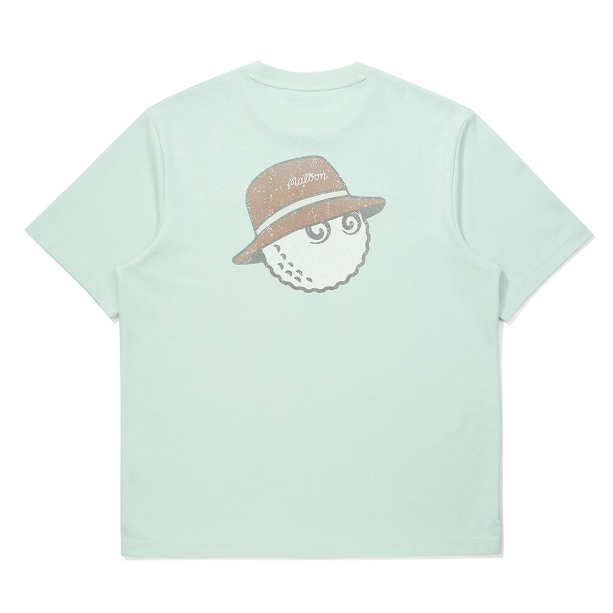 말본 골프(MALBON GOLF) 말본 와펜 유니 라운드 티셔츠 LIGHT MINT