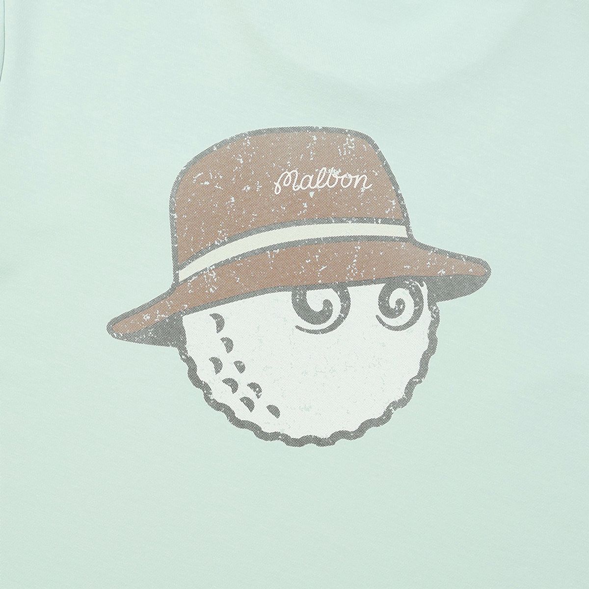말본 골프(MALBON GOLF) 말본 와펜 유니 라운드 티셔츠 LIGHT MINT