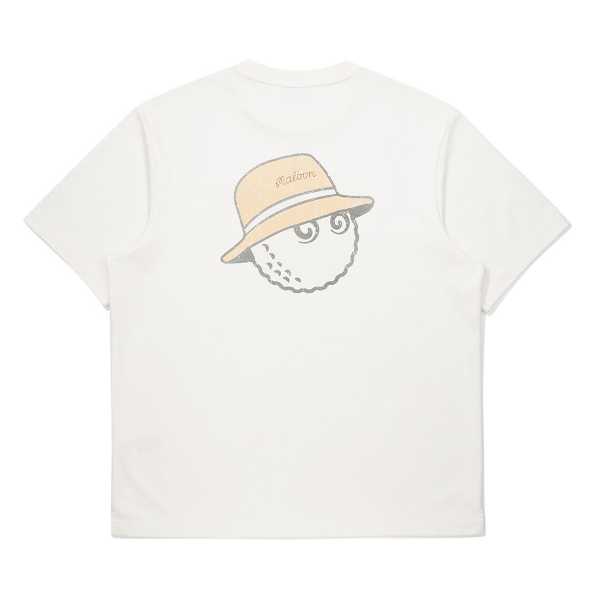 말본 골프(MALBON GOLF) 말본 와펜 유니 라운드 티셔츠 WHITE