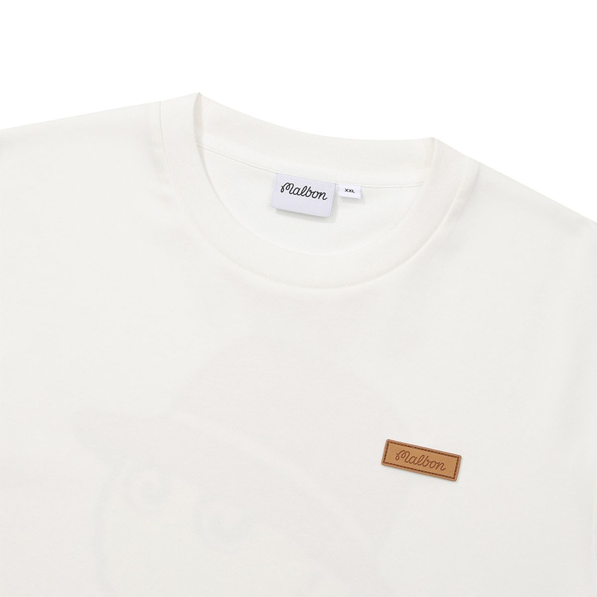 말본 골프(MALBON GOLF) 말본 와펜 유니 라운드 티셔츠 WHITE