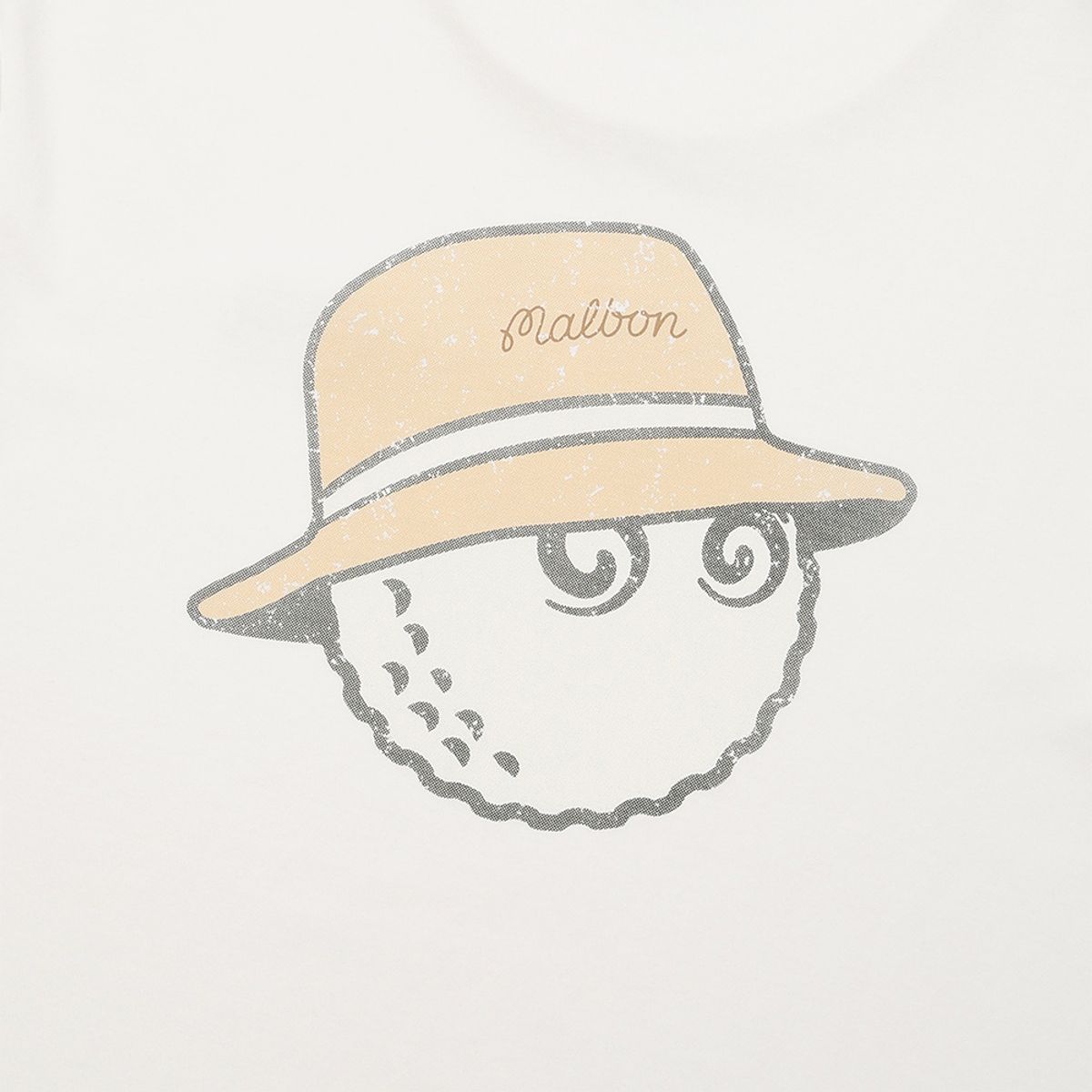 말본 골프(MALBON GOLF) 말본 와펜 유니 라운드 티셔츠 WHITE