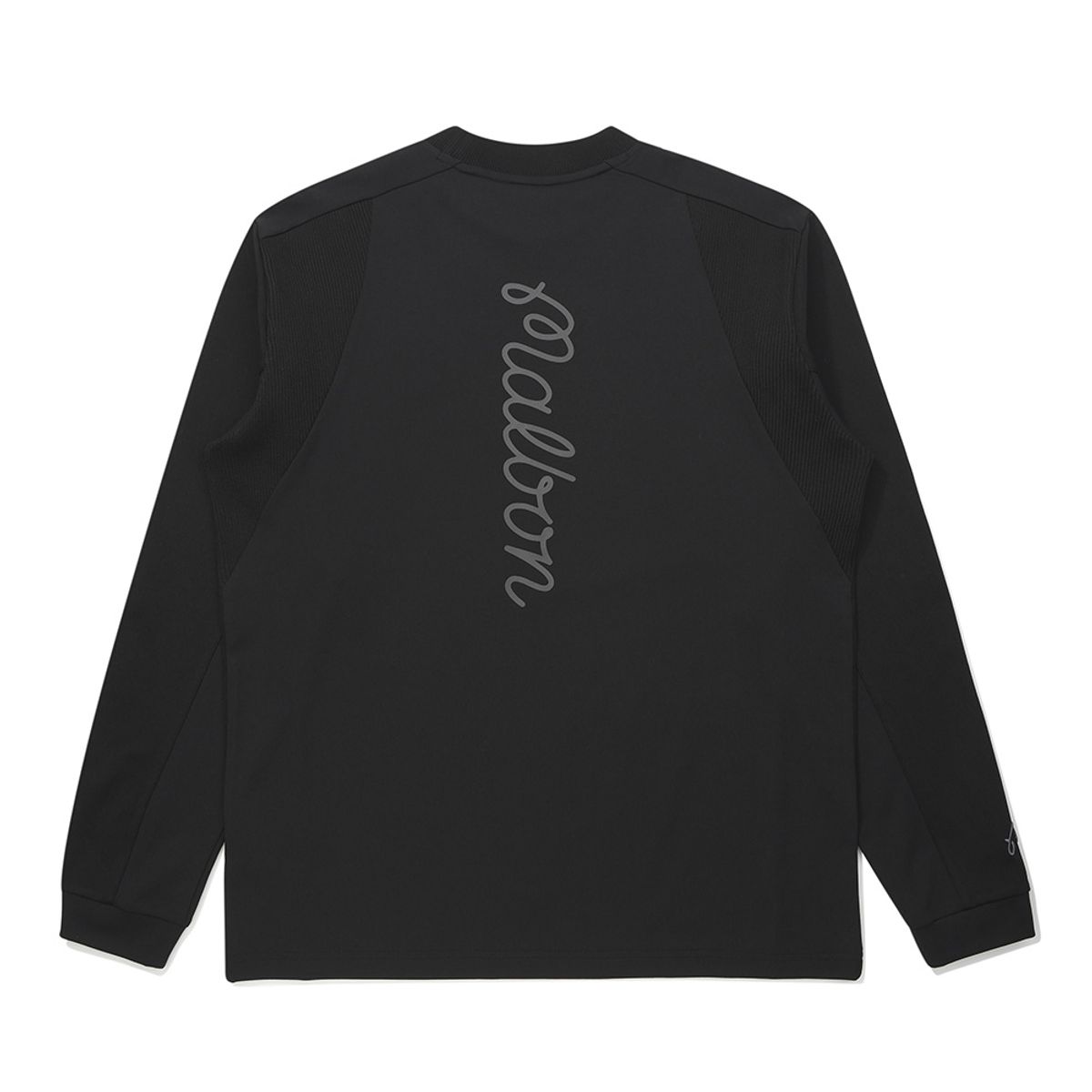 말본 골프(MALBON GOLF) 하이브리드 모크넥 긴팔 티셔츠 BLACK (MAN)