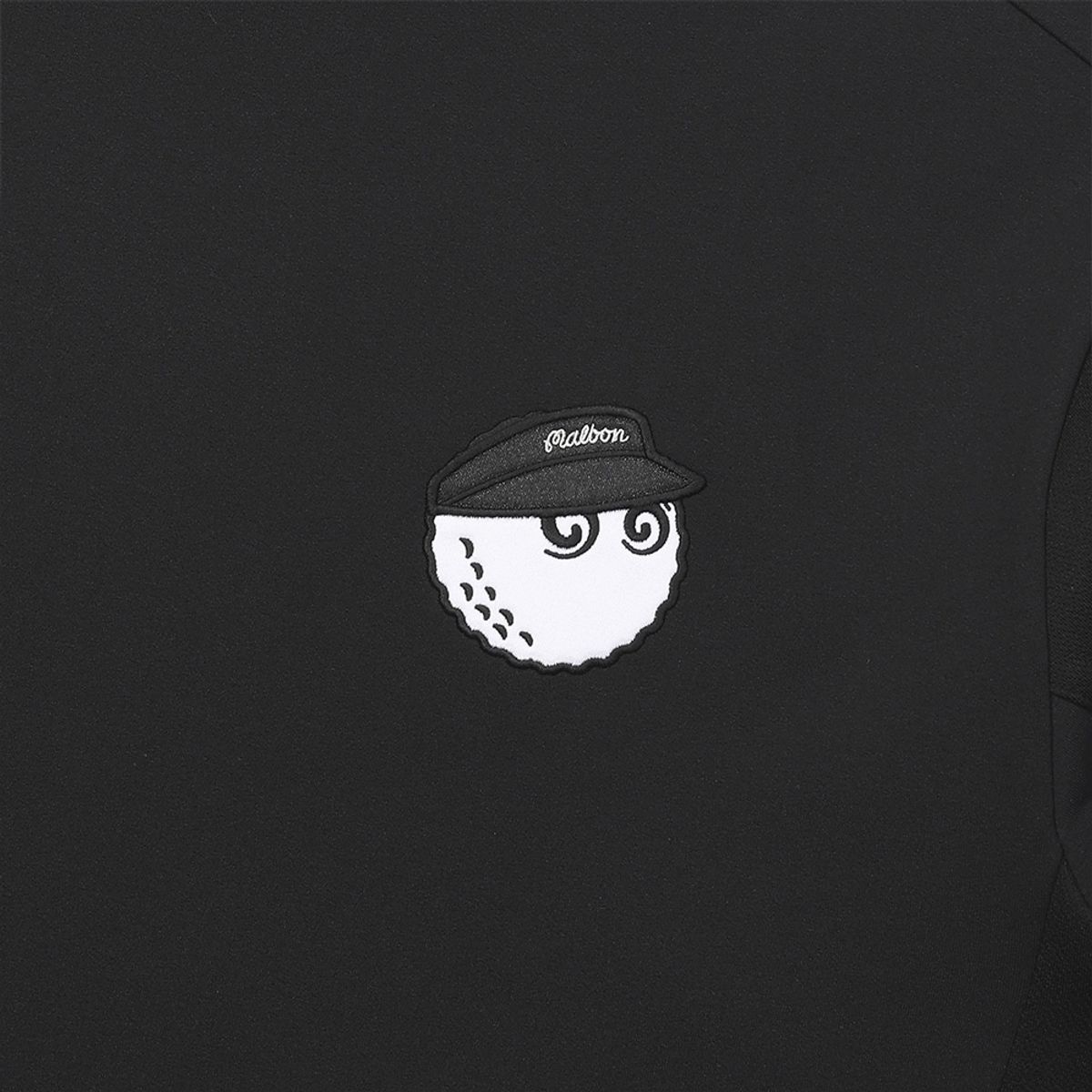 말본 골프(MALBON GOLF) 하이브리드 모크넥 긴팔 티셔츠 BLACK (MAN)