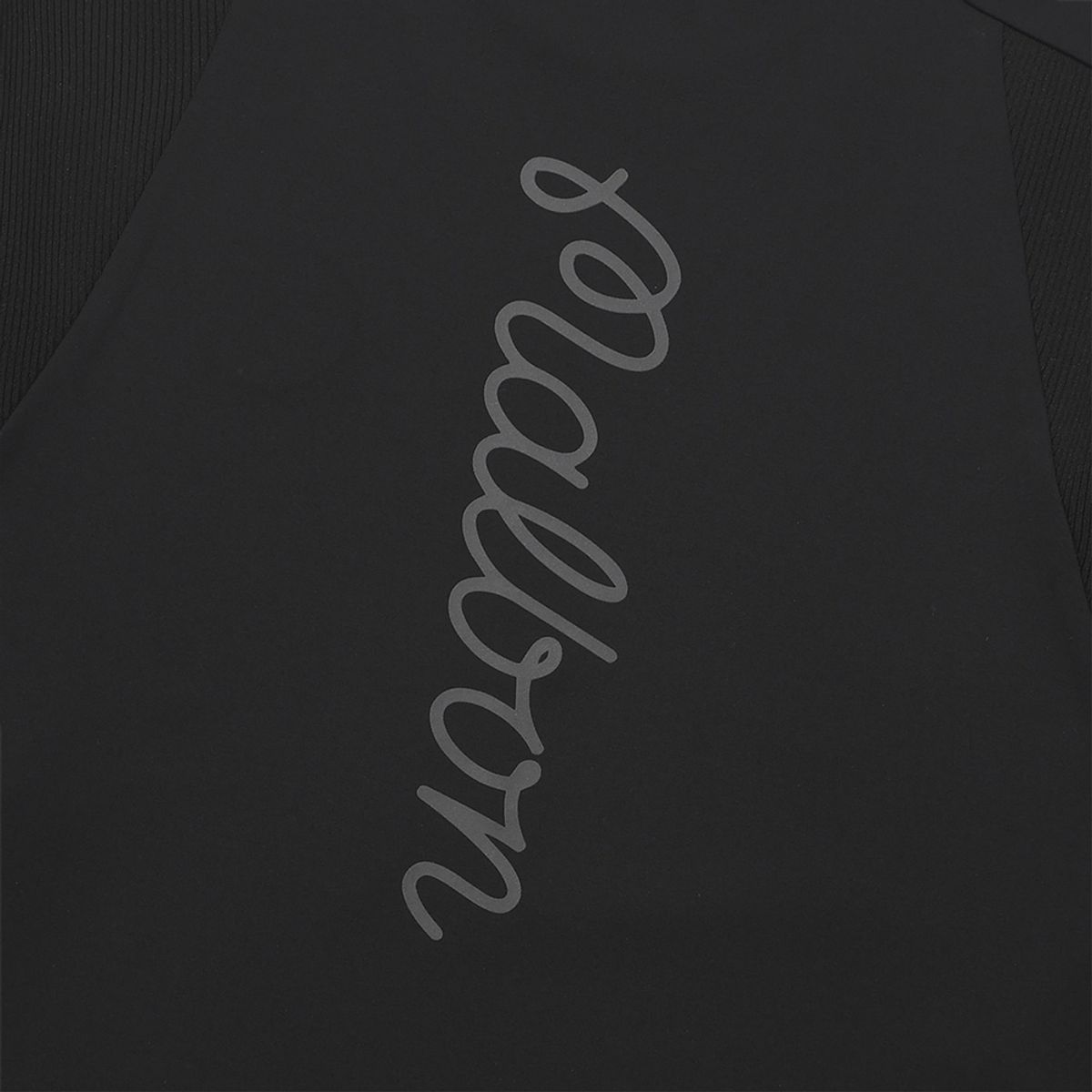 말본 골프(MALBON GOLF) 하이브리드 모크넥 긴팔 티셔츠 BLACK (MAN)