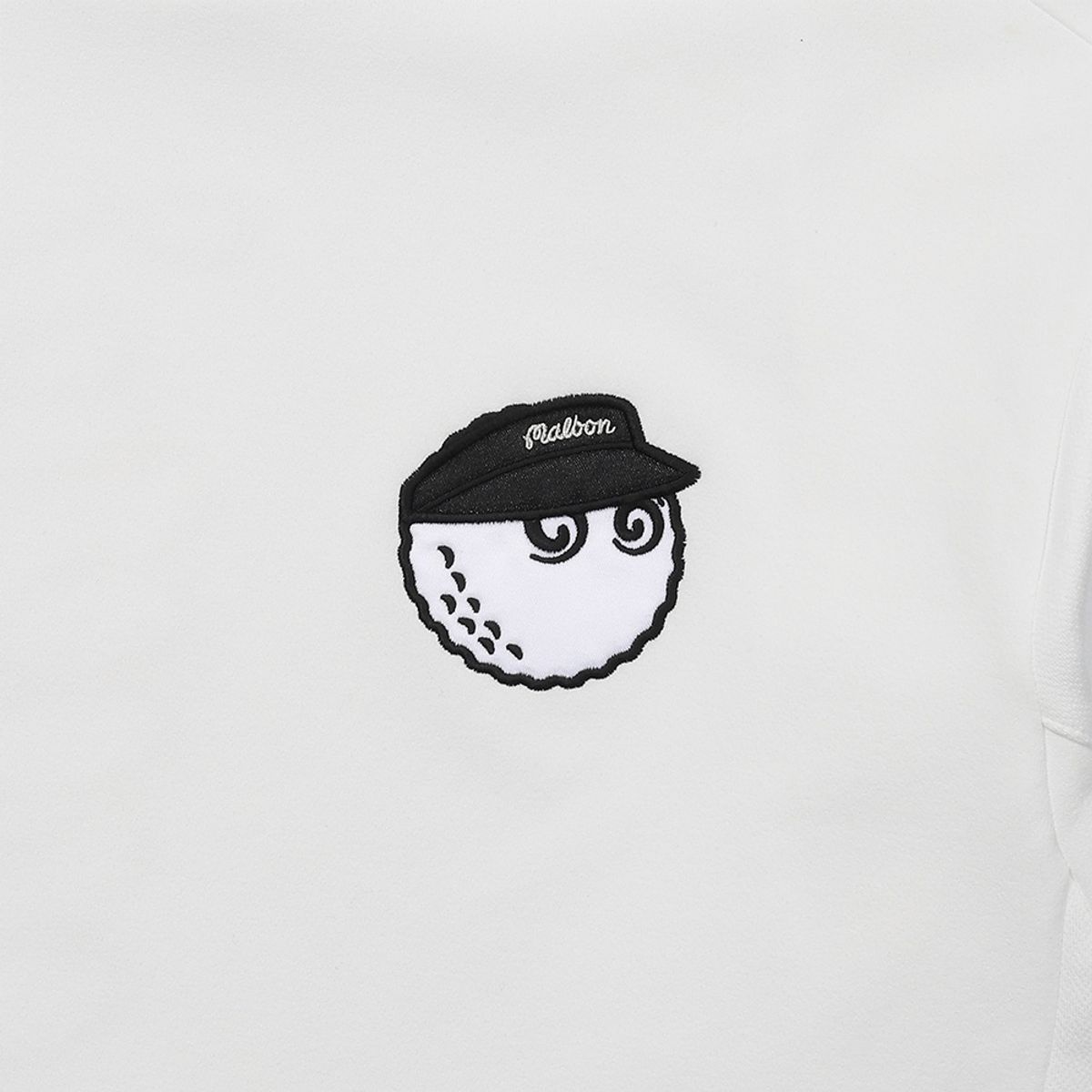 말본 골프(MALBON GOLF) 하이브리드 모크넥 긴팔 티셔츠 OFF WHITE (MAN)