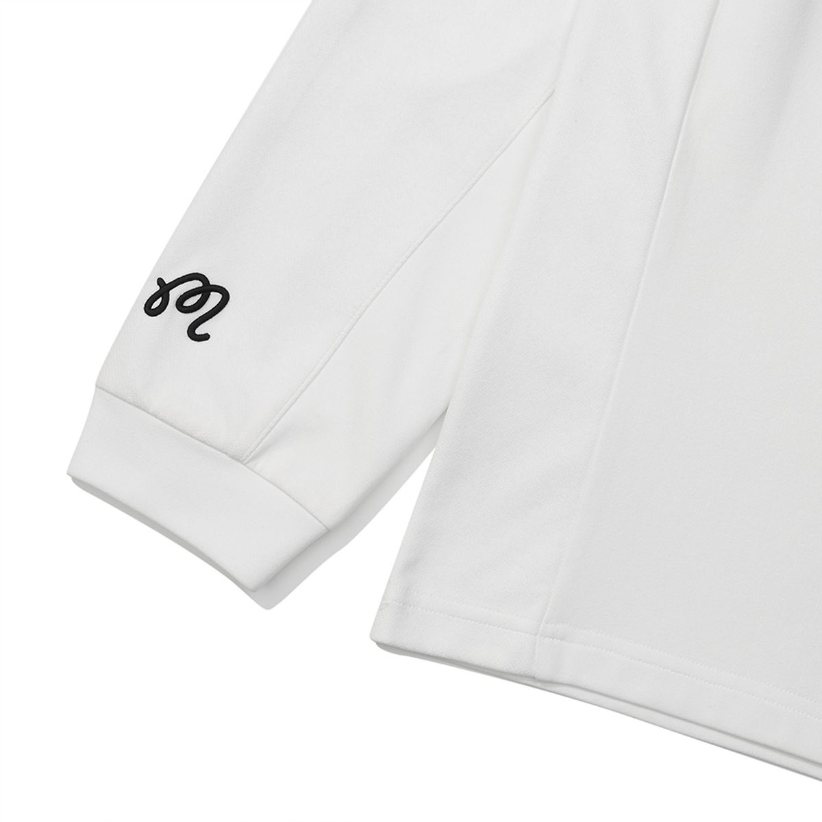 말본 골프(MALBON GOLF) 하이브리드 모크넥 긴팔 티셔츠 OFF WHITE (MAN)