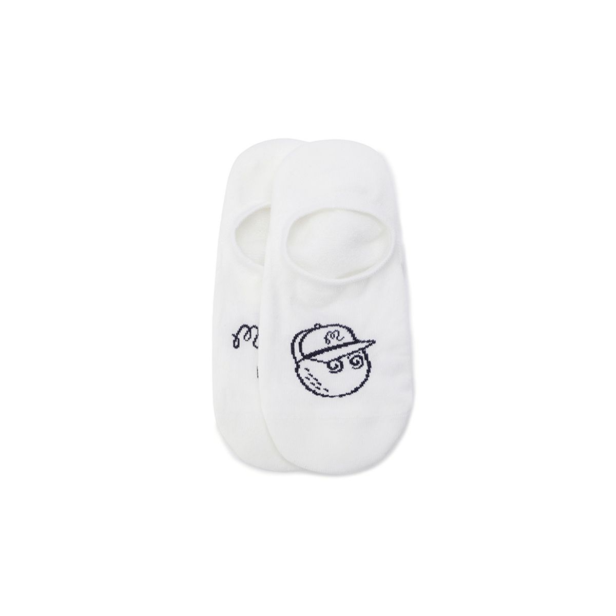 말본 골프(MALBON GOLF) 말본 로고 자카드 페이크 삭스 OFF WHITE