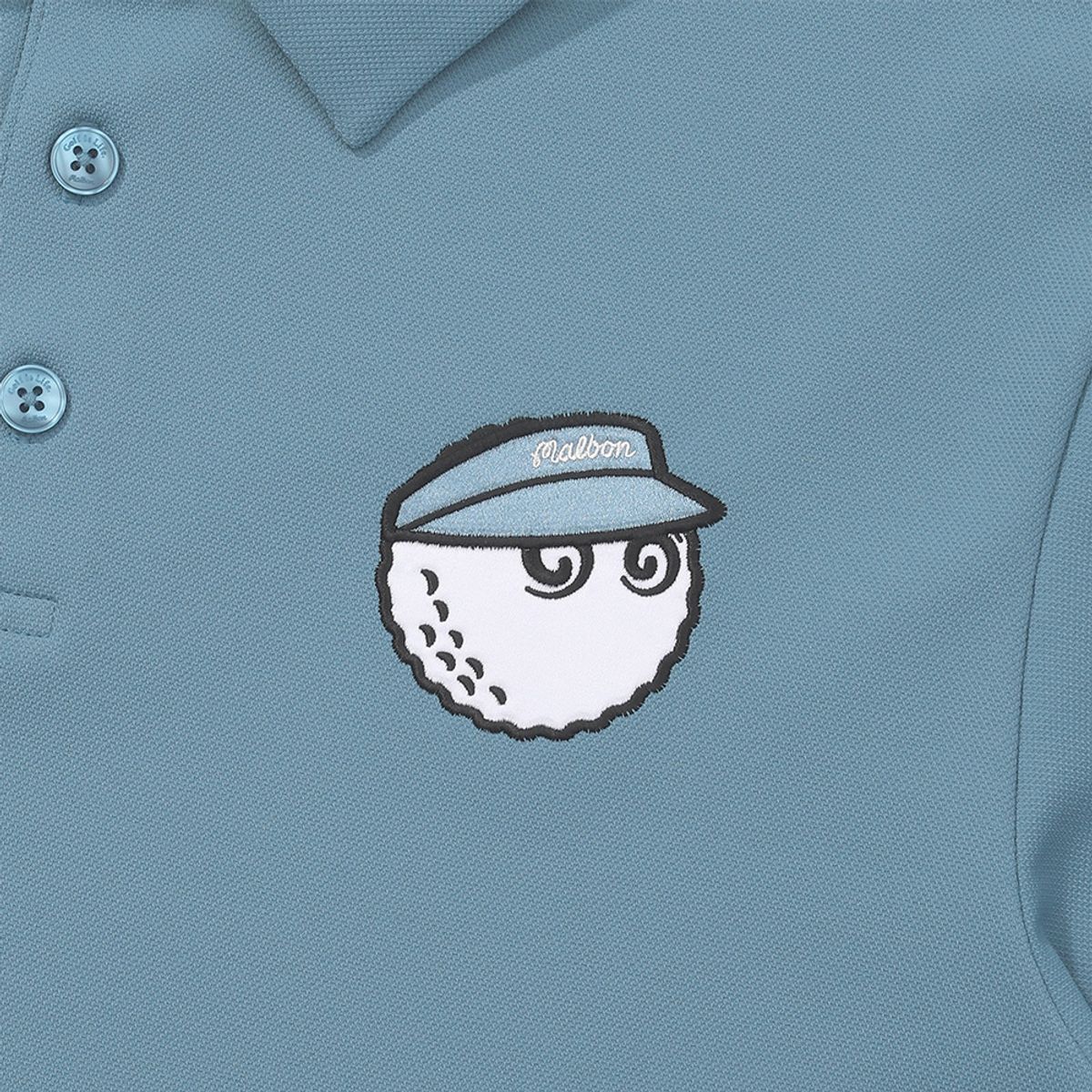 말본 골프(MALBON GOLF) 버킷 포인트 반팔 티셔츠 DARK BLUE (MAN)