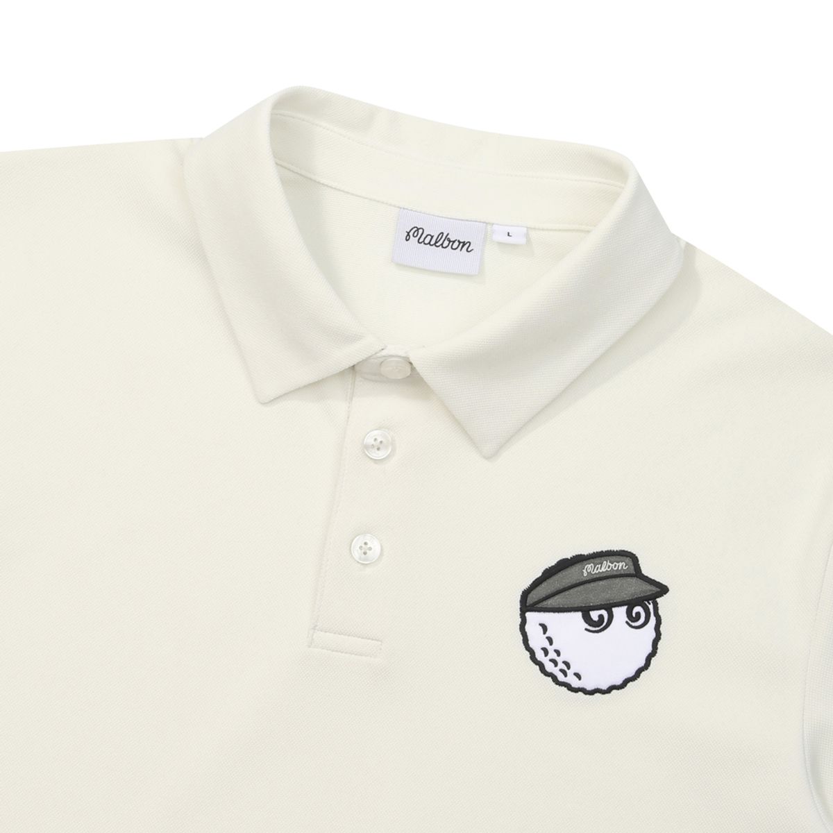 말본 골프(MALBON GOLF) 버킷 포인트 반팔 티셔츠 CREAM (MAN)