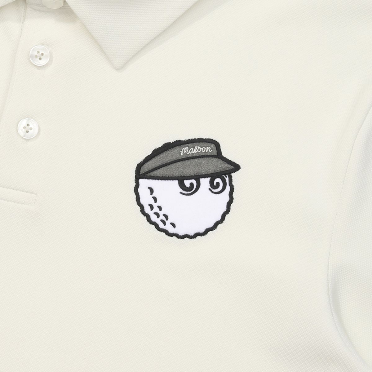 말본 골프(MALBON GOLF) 버킷 포인트 반팔 티셔츠 CREAM (MAN)