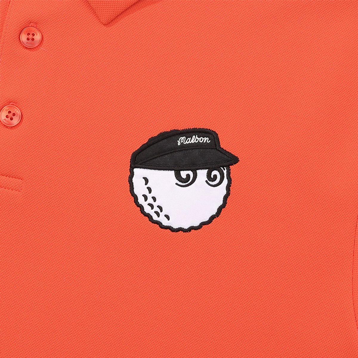 말본 골프(MALBON GOLF) 버킷 포인트 반팔 티셔츠 RED (MAN)