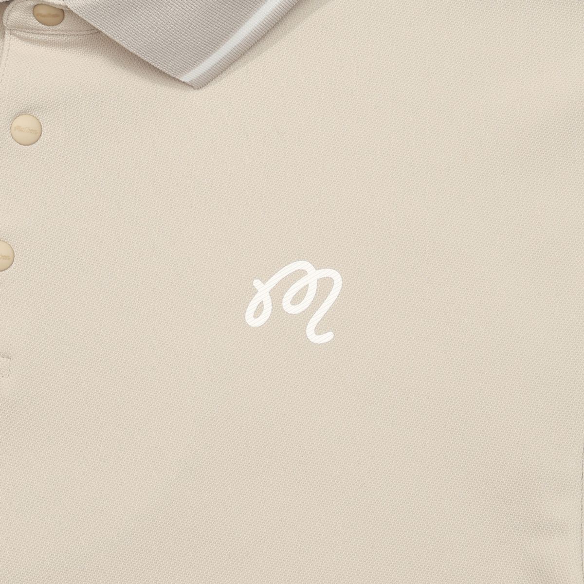 말본 골프(MALBON GOLF) 등판 버킷 립에리 폴로 티셔츠 BEIGE (MAN)