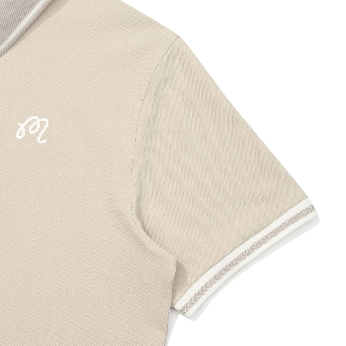 말본 골프(MALBON GOLF) 등판 버킷 립에리 폴로 티셔츠 BEIGE (MAN)