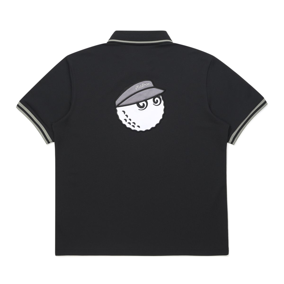 말본 골프(MALBON GOLF) 등판 버킷 립에리 폴로 티셔츠 BLACK (MAN)