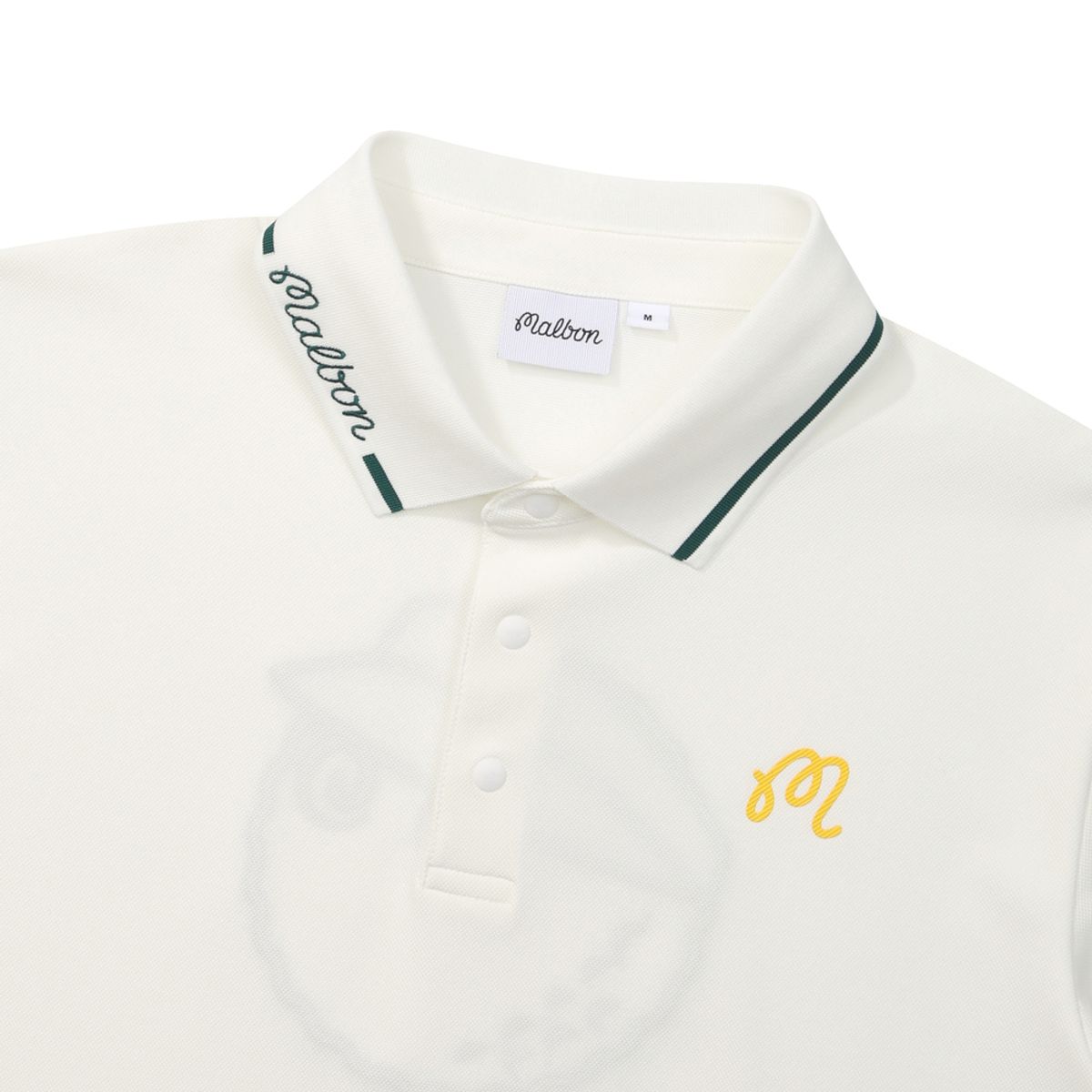 말본 골프(MALBON GOLF) 등판 버킷 립에리 폴로 티셔츠 OFF WHITE (MAN)