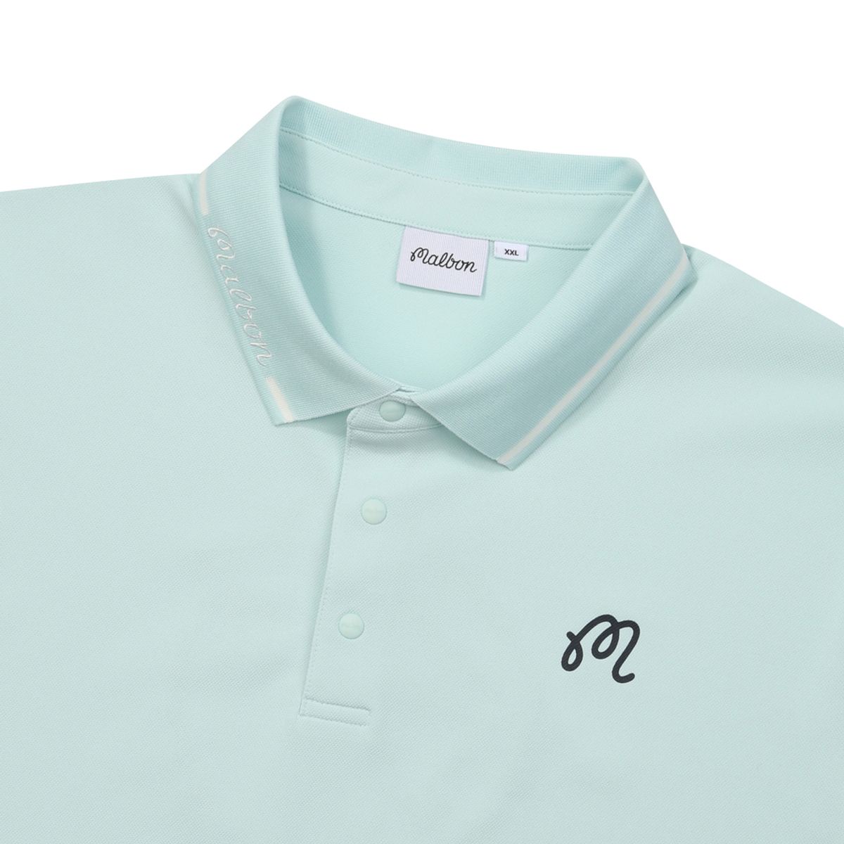 말본 골프(MALBON GOLF) 등판 버킷 립에리 폴로 티셔츠 PASTEL BLUE (MAN)
