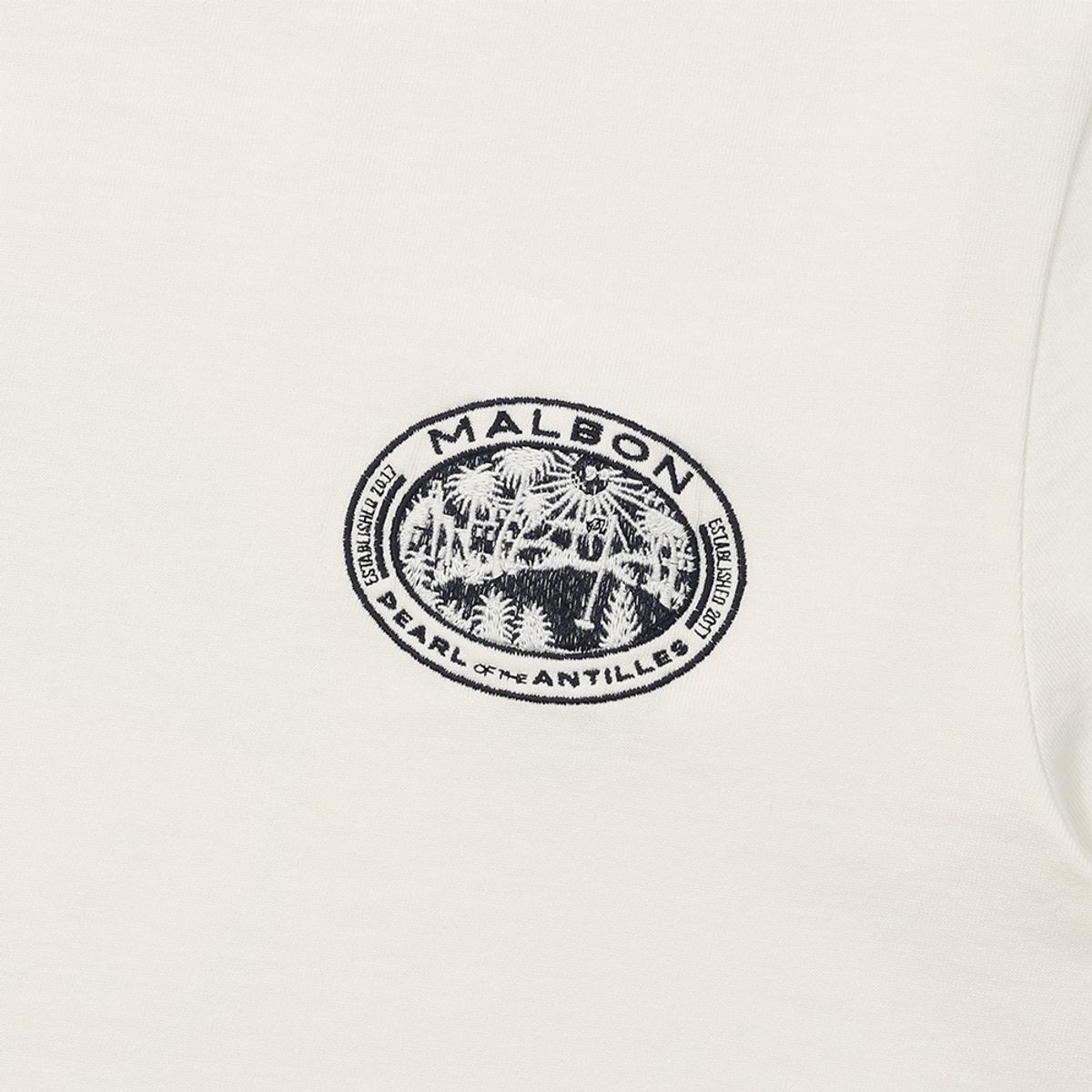 말본 골프(MALBON GOLF) 앤틸리스 피그먼트 라운드 티셔츠 CREAM