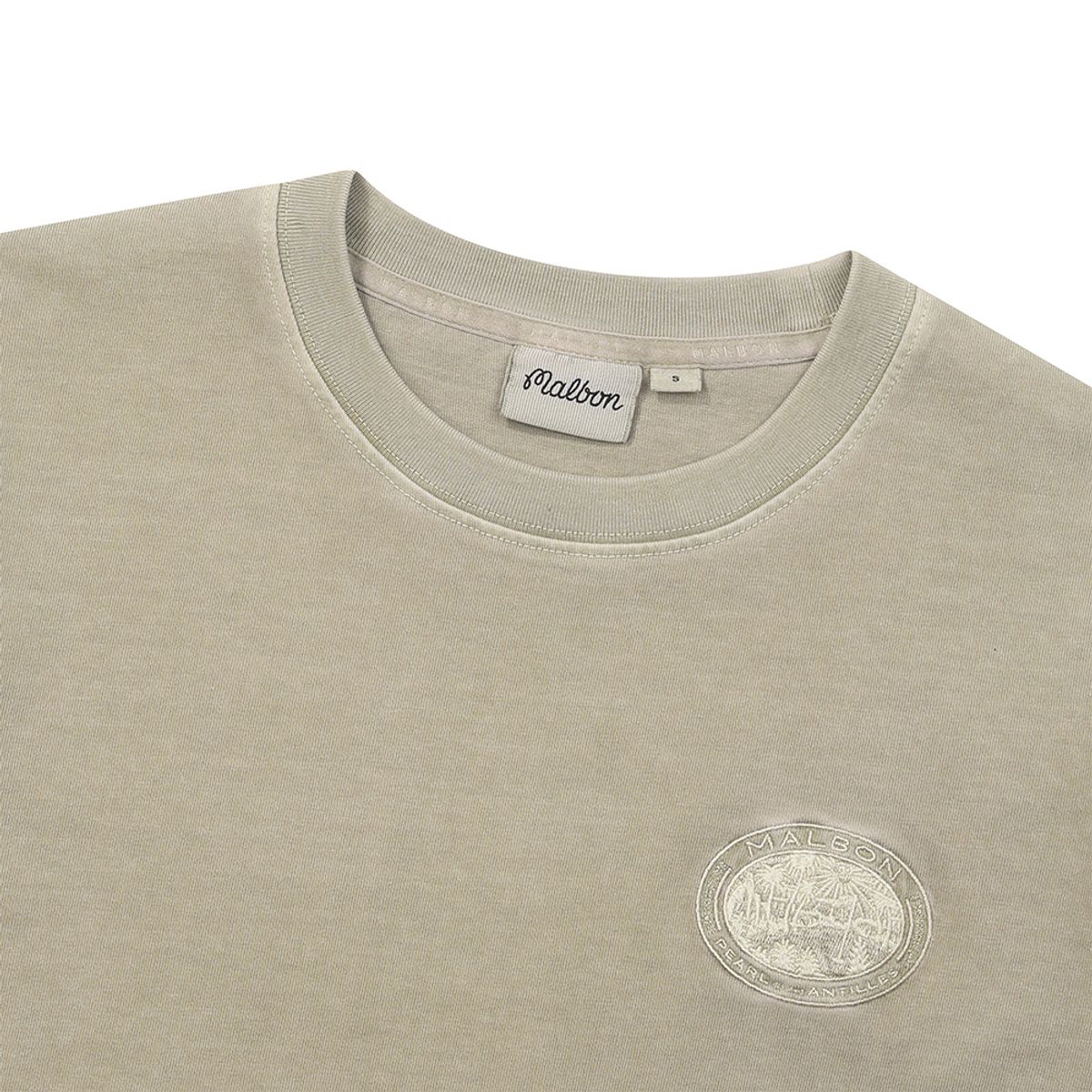 말본 골프(MALBON GOLF) 앤틸리스 피그먼트 라운드 티셔츠 KHAKI