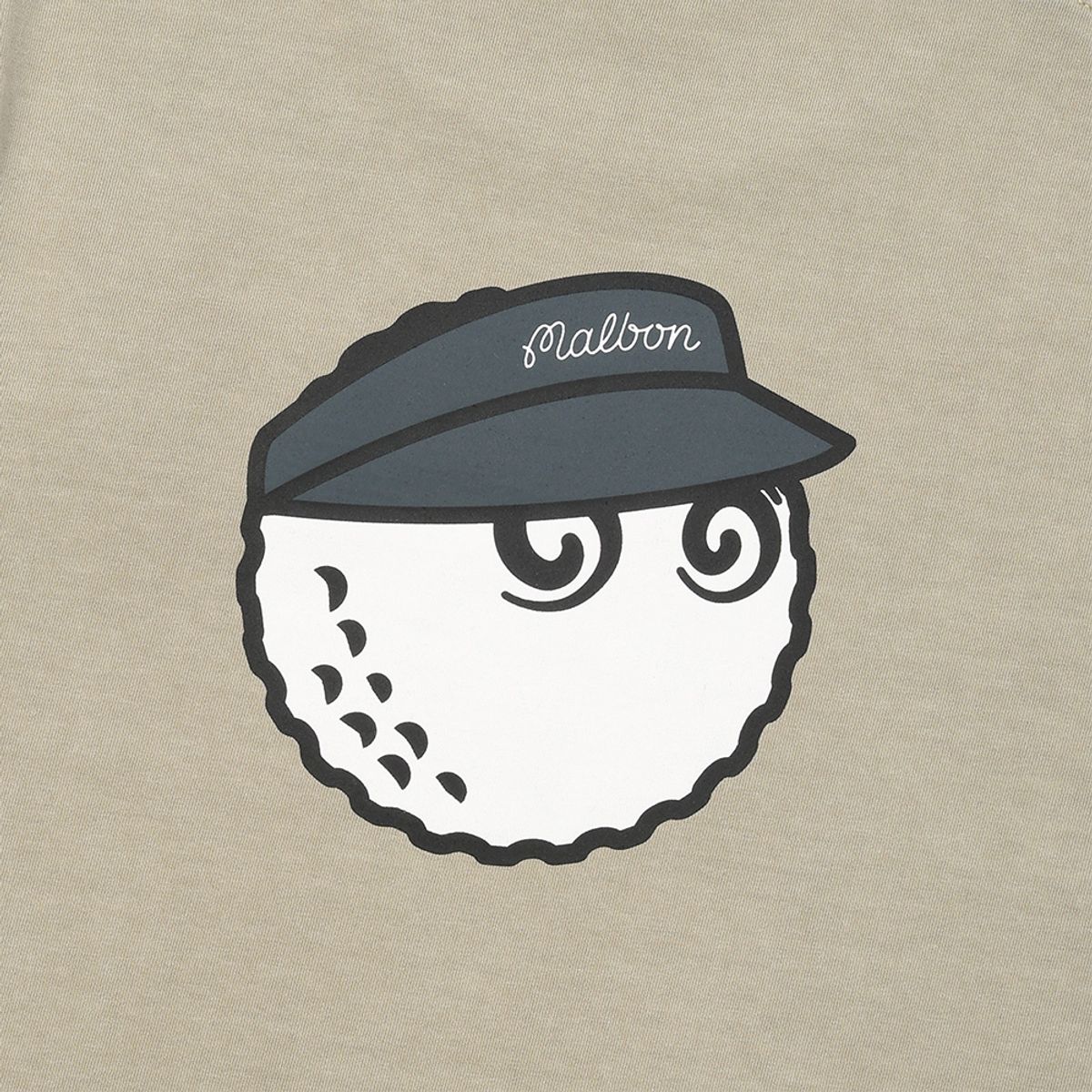 말본 골프(MALBON GOLF) 앤틸리스 피그먼트 라운드 티셔츠 KHAKI