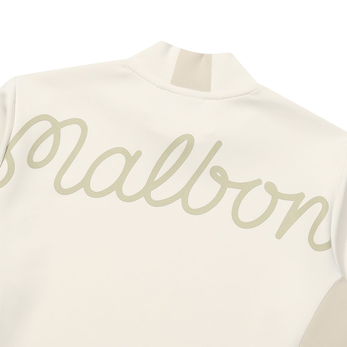 말본 골프(MALBON GOLF) 여성 세미 오버 모크넥 티셔츠 CREAM (WOMAN)