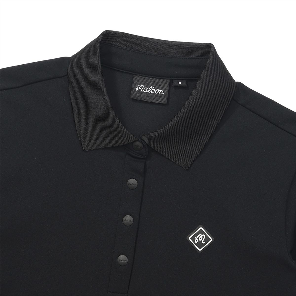 말본 골프(MALBON GOLF) 베이직 카라 컴포트 티셔츠 BLACK (WOMAN)