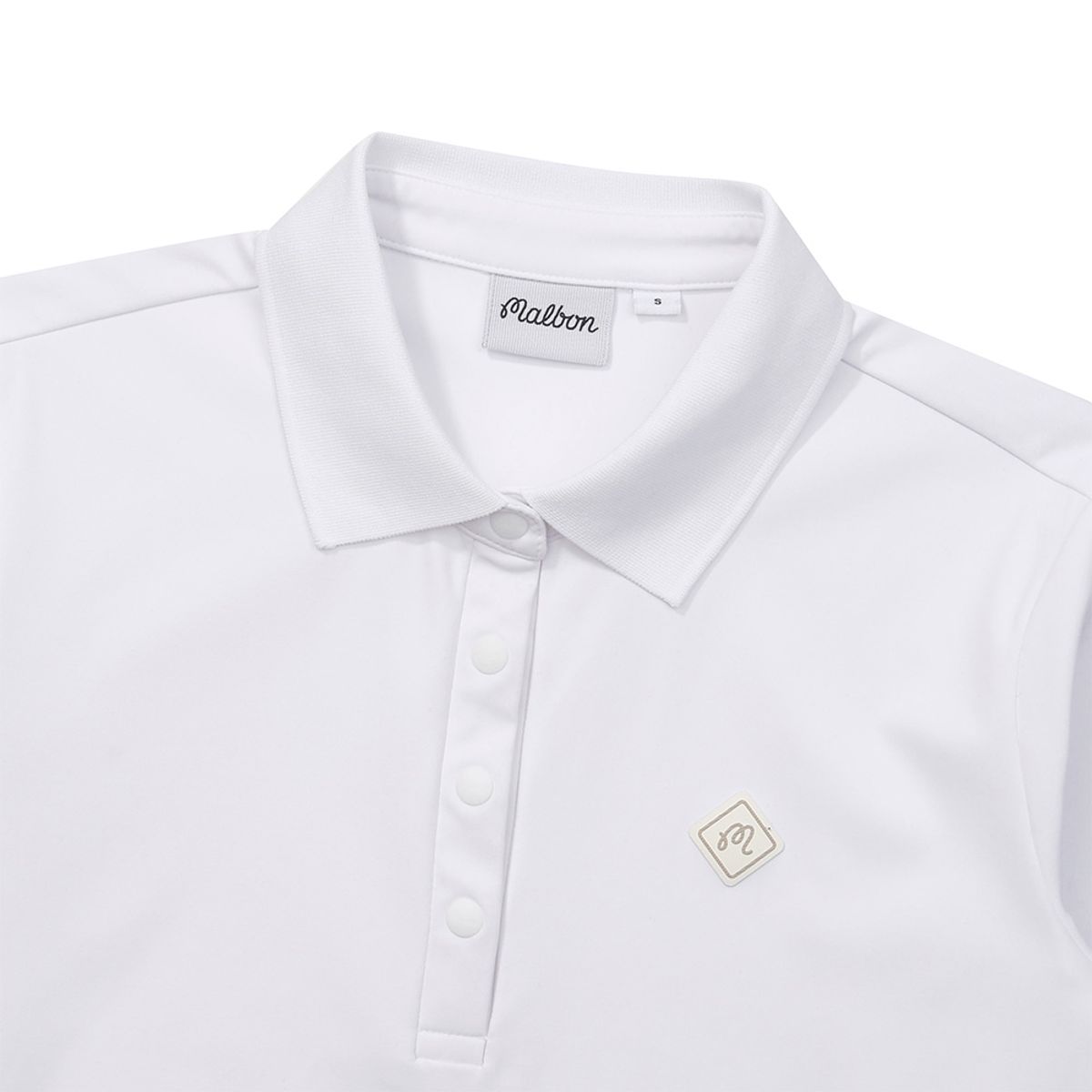 말본 골프(MALBON GOLF) 베이직 카라 컴포트 티셔츠 WHITE (WOMAN)