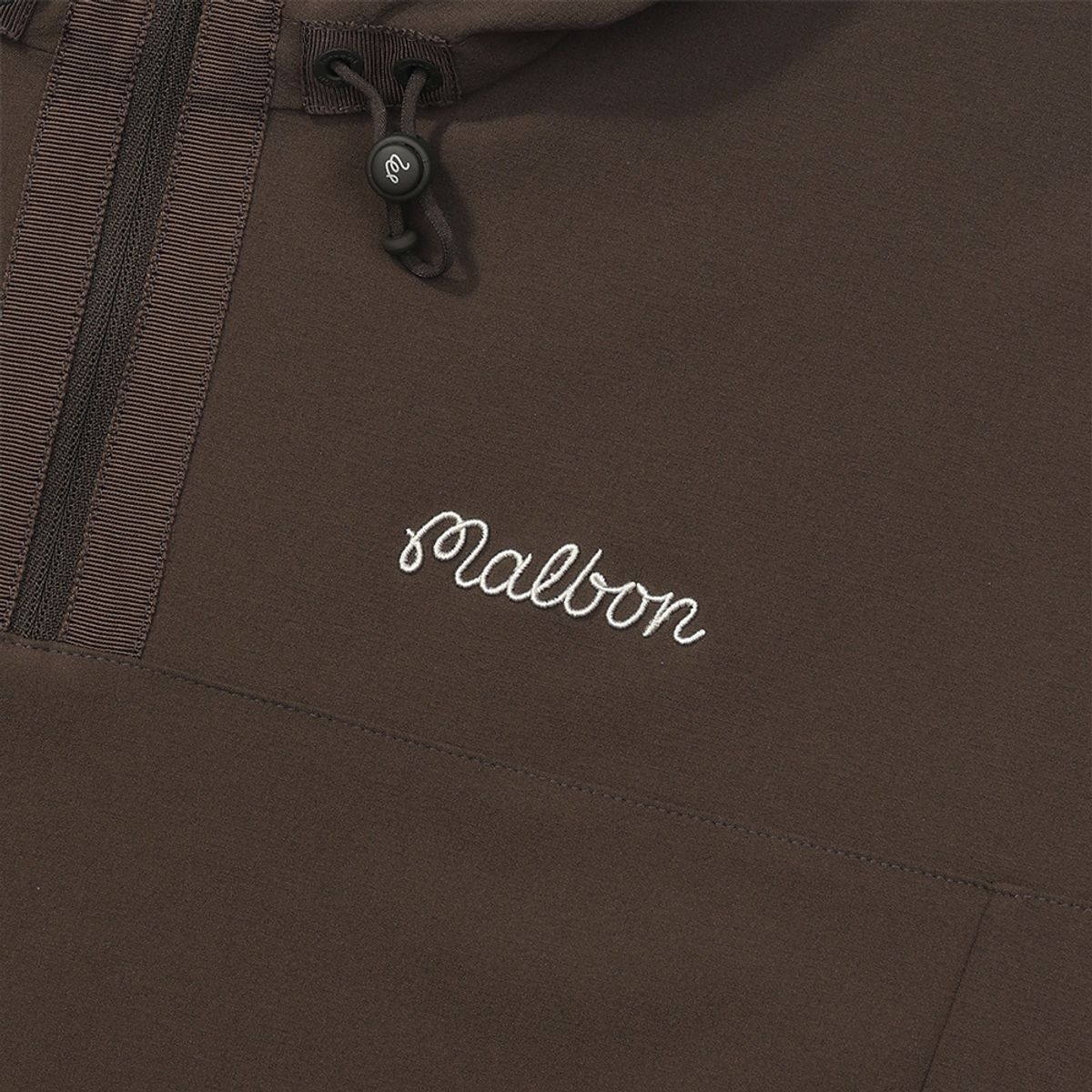 말본 골프(MALBON GOLF) 여성 우븐라이크 저지 소프트쉘 후드 아노락 BROWN (WOMAN)