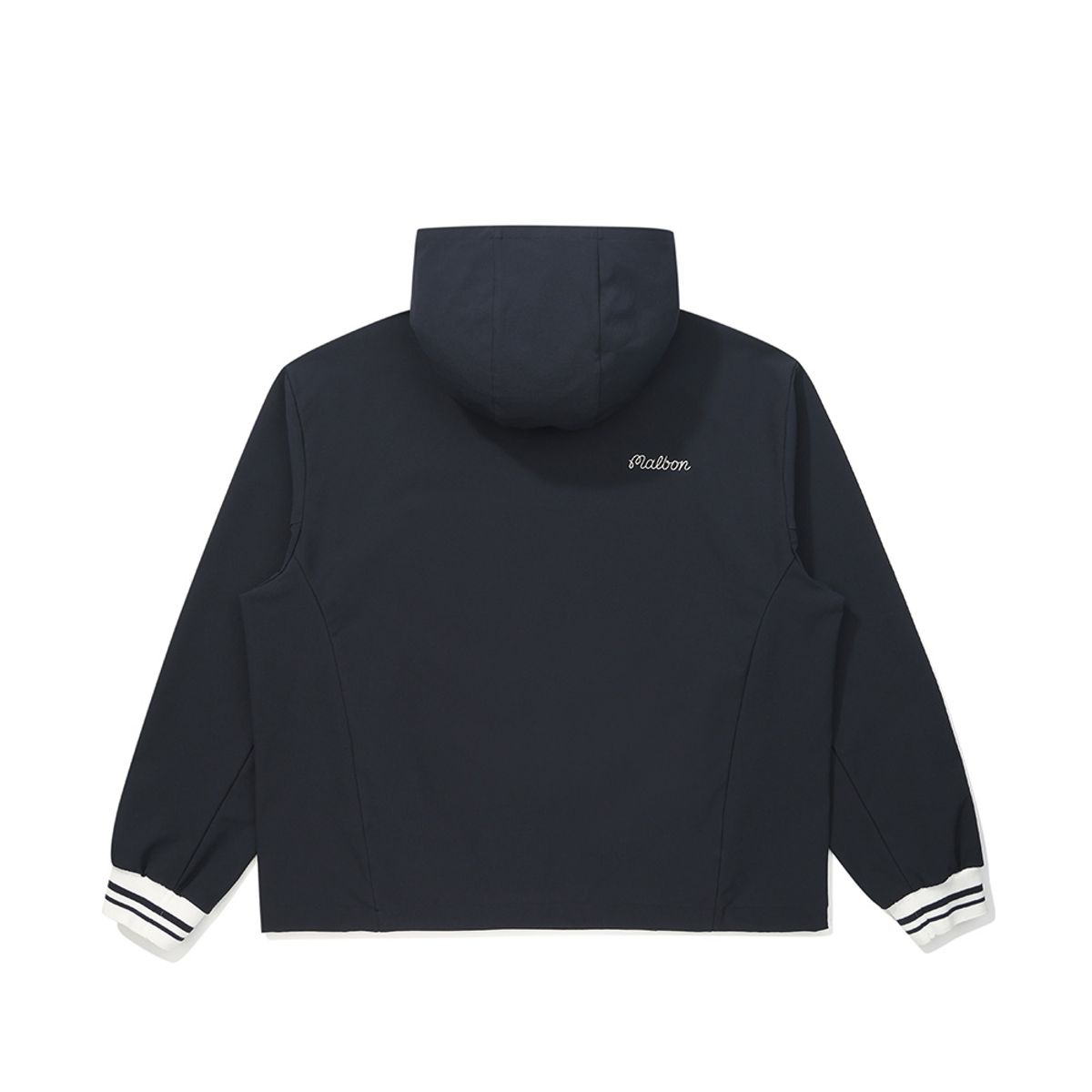 말본 골프(MALBON GOLF) 여성 우븐라이크 저지 소프트쉘 후드 아노락 NAVY (WOMAN)