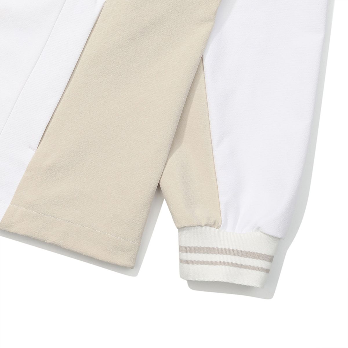 말본 골프(MALBON GOLF) 여성 우븐라이크 저지 소프트쉘 후드 아노락 WHITE (WOMAN)