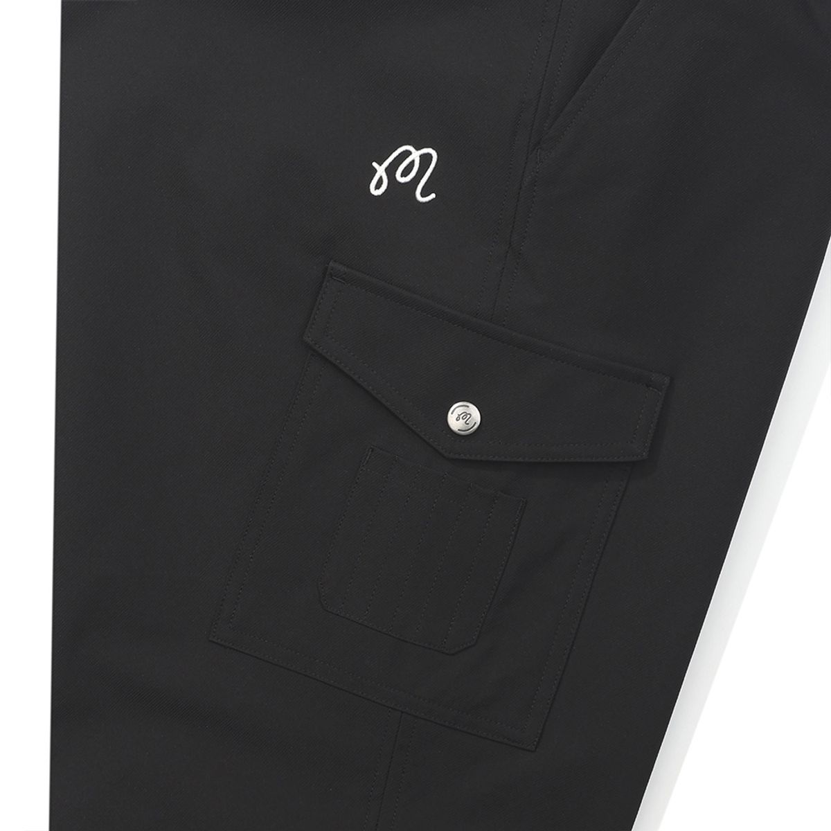 말본 골프(MALBON GOLF) 세미 와이드 카고 팬츠 BLACK (MAN)