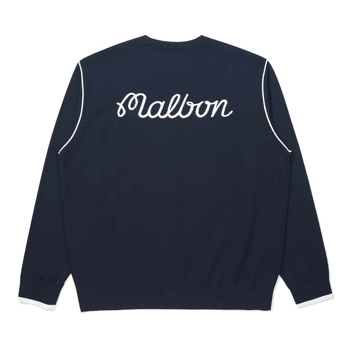 말본 골프(MALBON GOLF) 베이직 라운드 스웨터 NAVY (MAN)