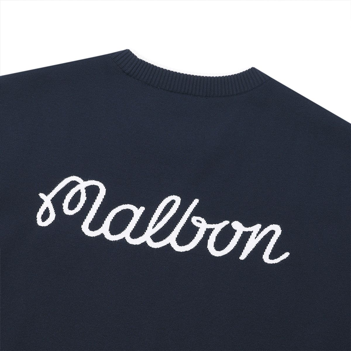 말본 골프(MALBON GOLF) 베이직 라운드 스웨터 NAVY (MAN)