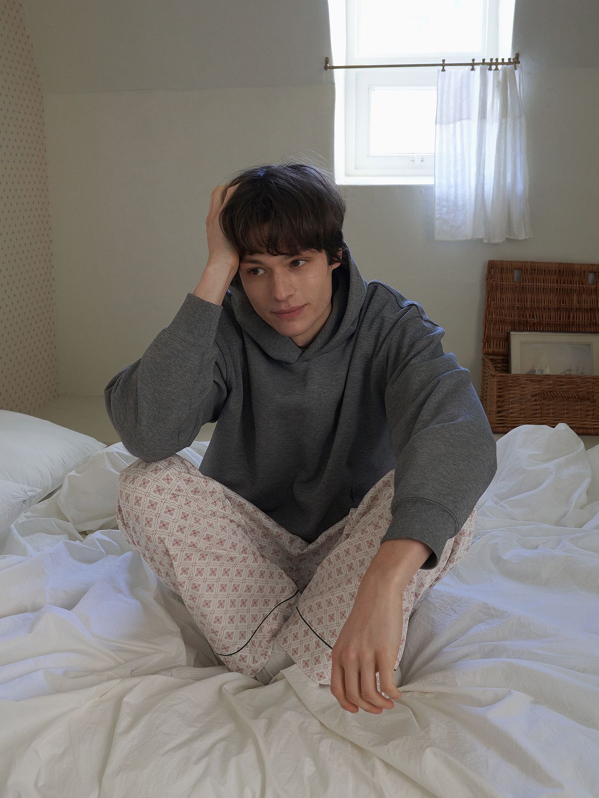 비비홈(VIVIHOME) [알러쉴드/모달](uni) 비포선셋 뮤트시나몬 빈티지 팬츠