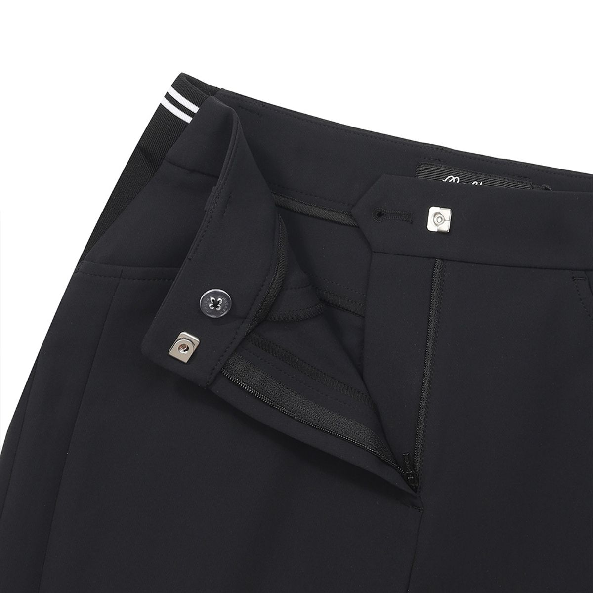 말본 골프(MALBON GOLF) 여성 세미 부츠컷 골프 팬츠 BLACK (WOMAN)