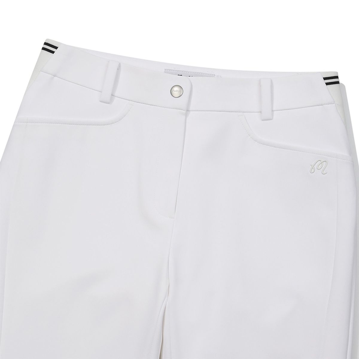 말본 골프(MALBON GOLF) 여성 세미 부츠컷 골프 팬츠 WHITE (WOMAN)