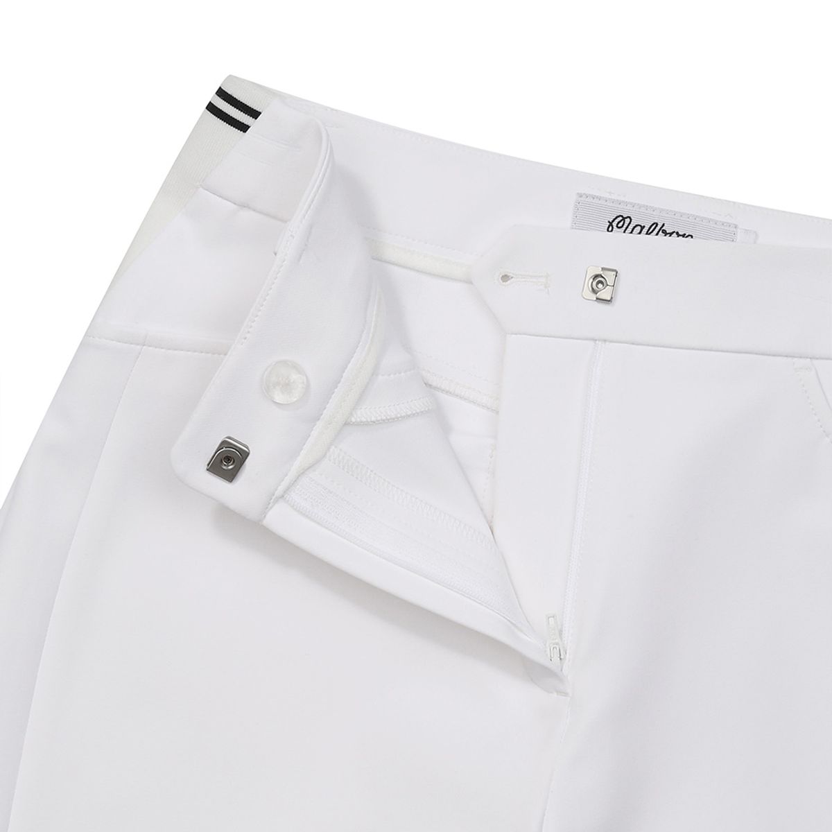 말본 골프(MALBON GOLF) 여성 세미 부츠컷 골프 팬츠 WHITE (WOMAN)