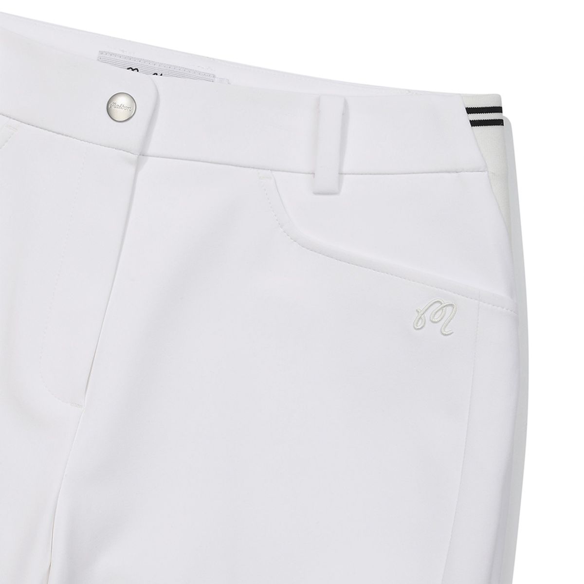 말본 골프(MALBON GOLF) 여성 세미 부츠컷 골프 팬츠 WHITE (WOMAN)
