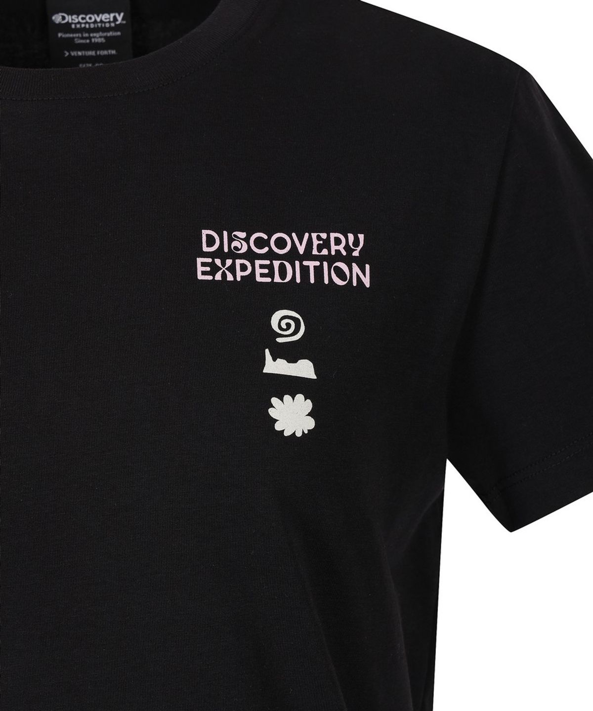 디스커버리 익스페디션(DISCOVERY EXPEDITION) 여성 프레시벤트 네이처 크롭 반팔티셔츠 (BLACK)