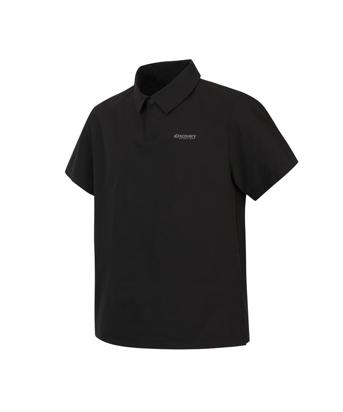 디스커버리 익스페디션(DISCOVERY EXPEDITION) 남성 시어서커 우븐 카라티 (BLACK)