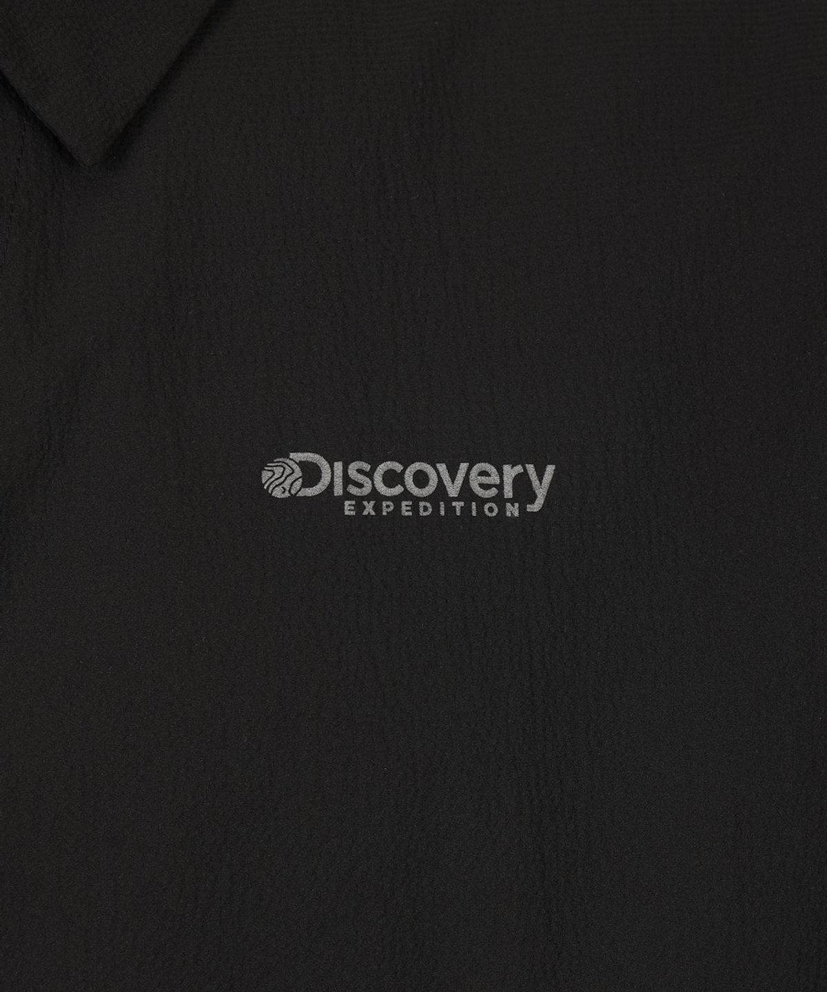 디스커버리 익스페디션(DISCOVERY EXPEDITION) 남성 시어서커 우븐 카라티 (BLACK)