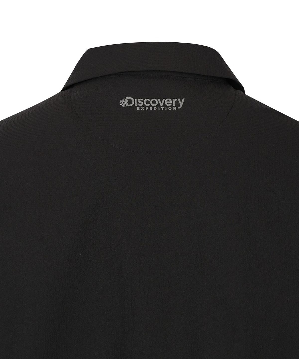 디스커버리 익스페디션(DISCOVERY EXPEDITION) 남성 시어서커 우븐 카라티 (BLACK)