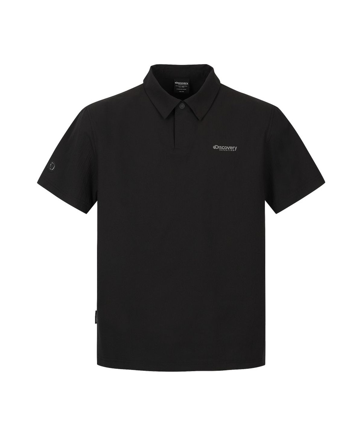 디스커버리 익스페디션(DISCOVERY EXPEDITION) 남성 시어서커 우븐 카라티 (BLACK)