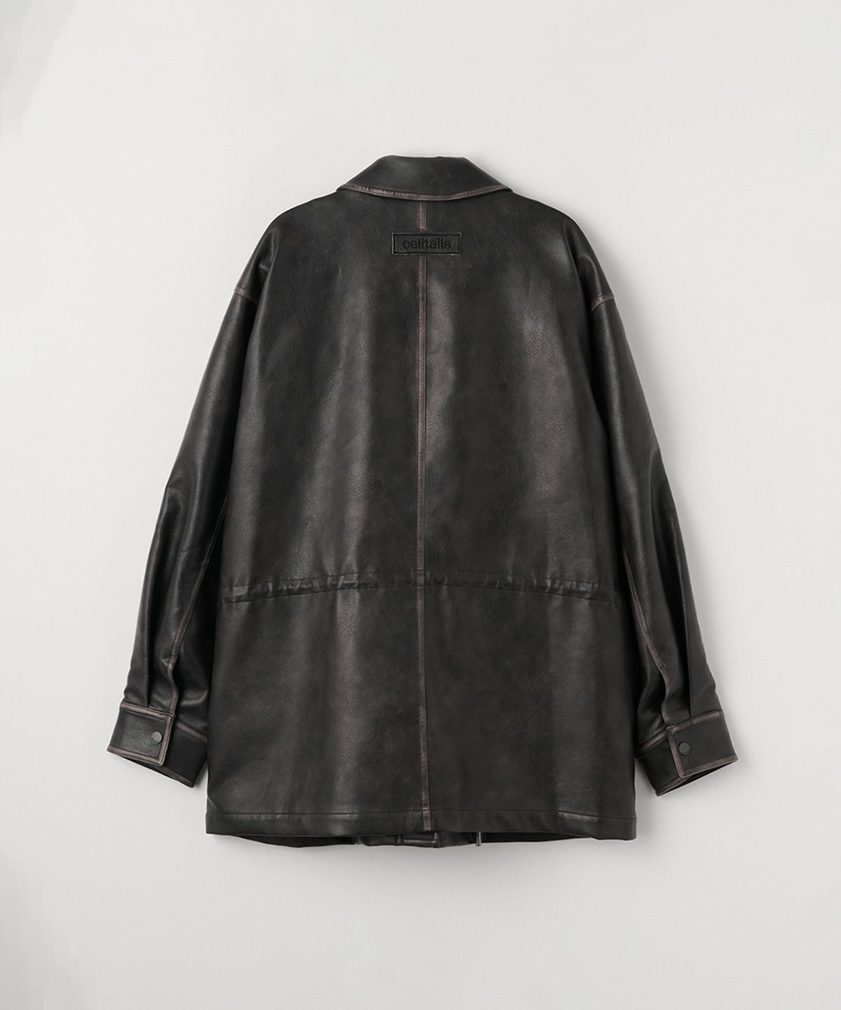 셀리테일즈(CELITAILS) WASHED LEATHER FIELD JACKET_BLACK