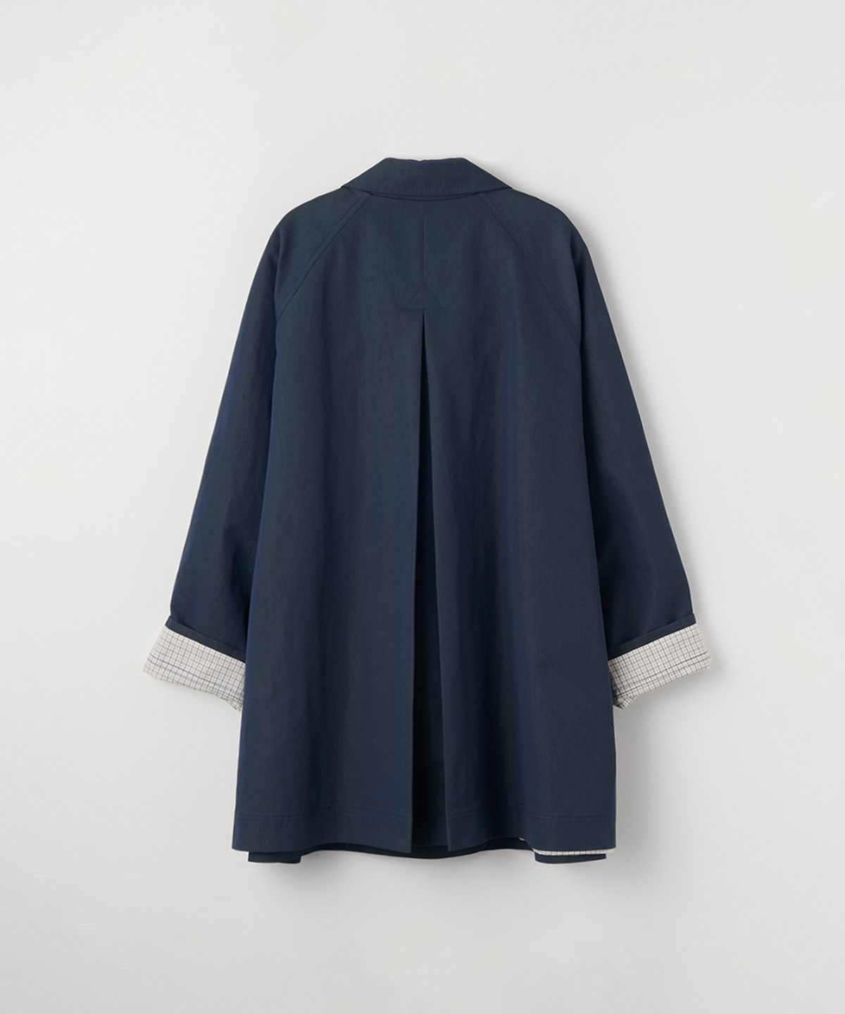 셀리테일즈(CELITAILS) ROUND COLLAR HALF TRENCH COAT_NAVY